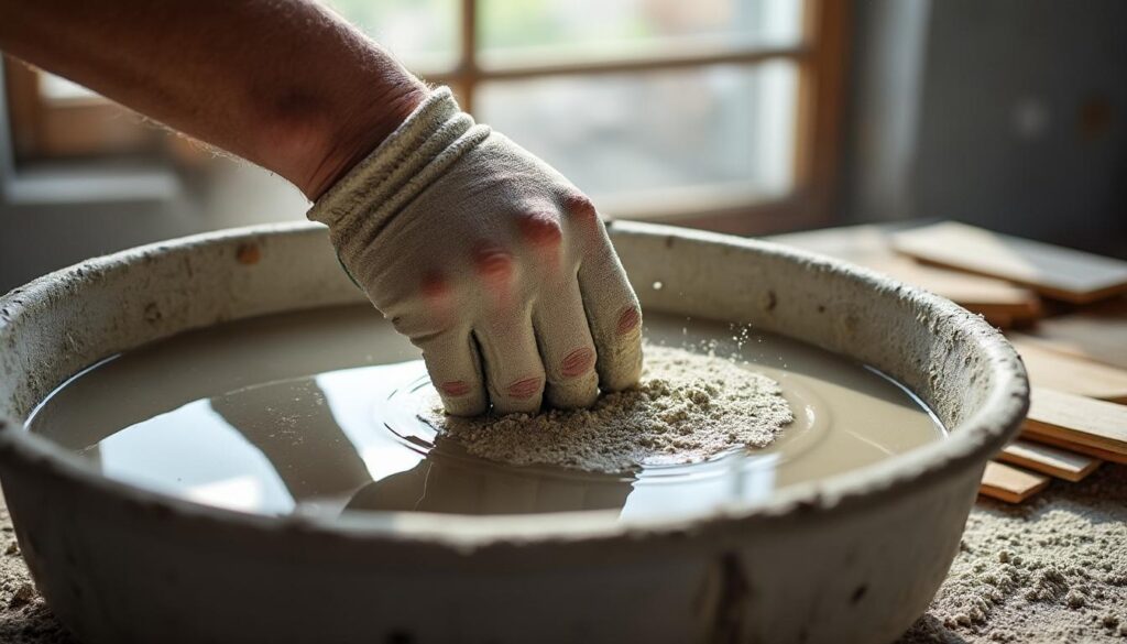 Bien doser l’eau pour obtenir un mortier parfait lors de votre carrelage