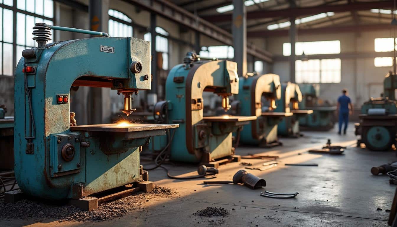 Illustration: Les différentes versions de scies à ruban adaptées au travail du métal