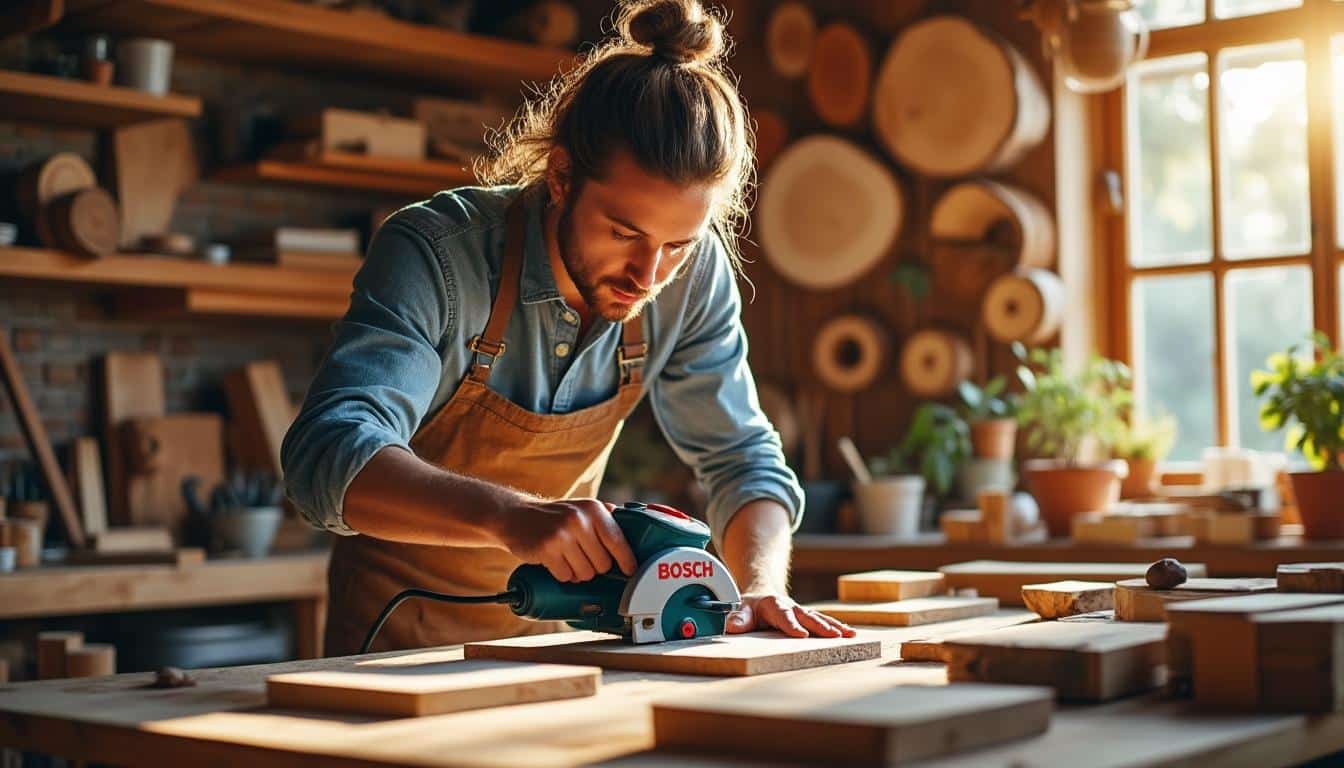 Illustration: Pourquoi opter pour une Bosch mini scie circulaire dans vos travaux de précision ?
