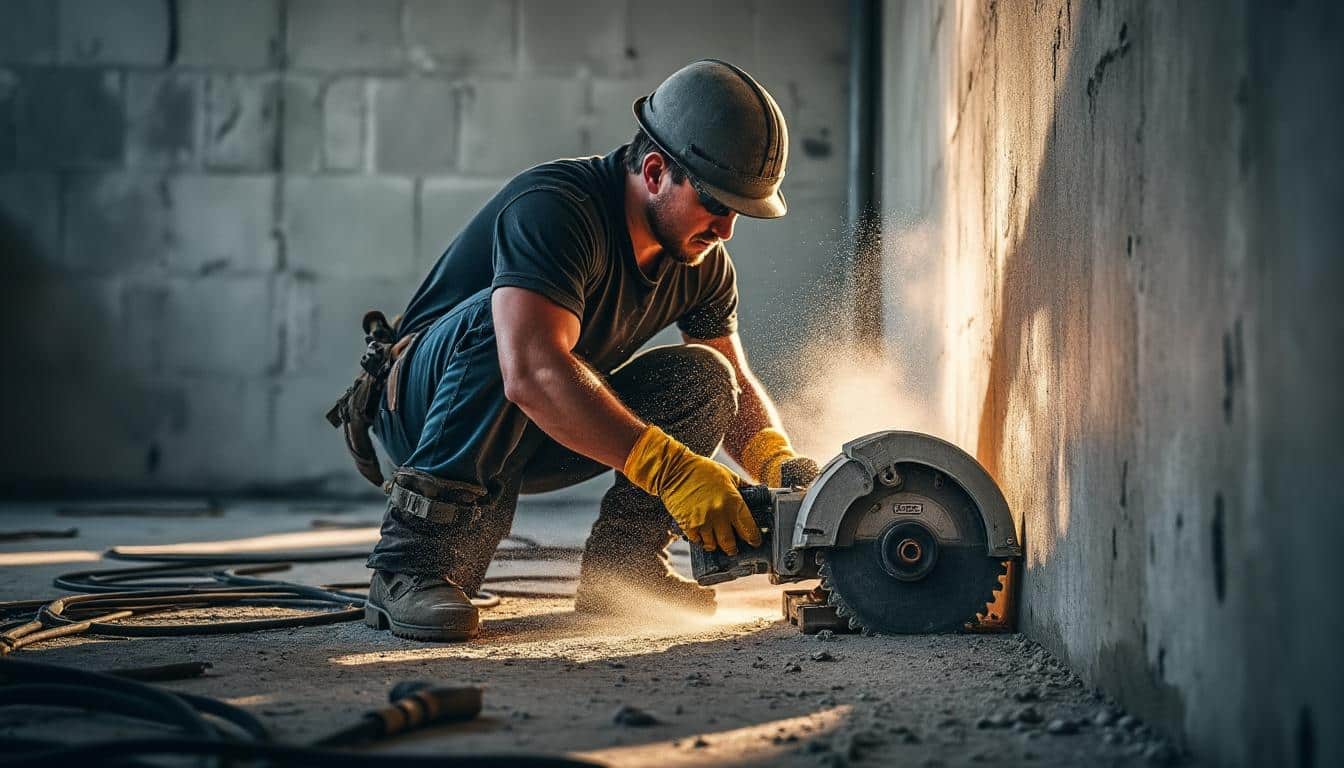 Location de scie béton murale : précision et efficacité garanties