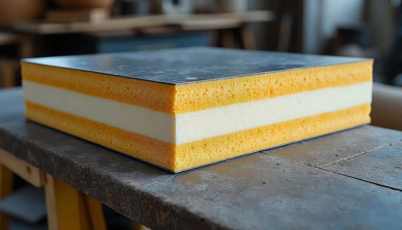 Illustration: Comprendre la structure et la composition d’un panneau sandwich de toiture d’une épaisseur de 200 mm