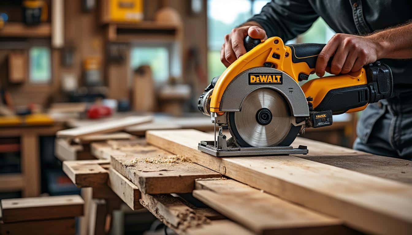 Illustration: Les spécificités techniques qui font la force de la scie à onglet Dewalt 305 mm