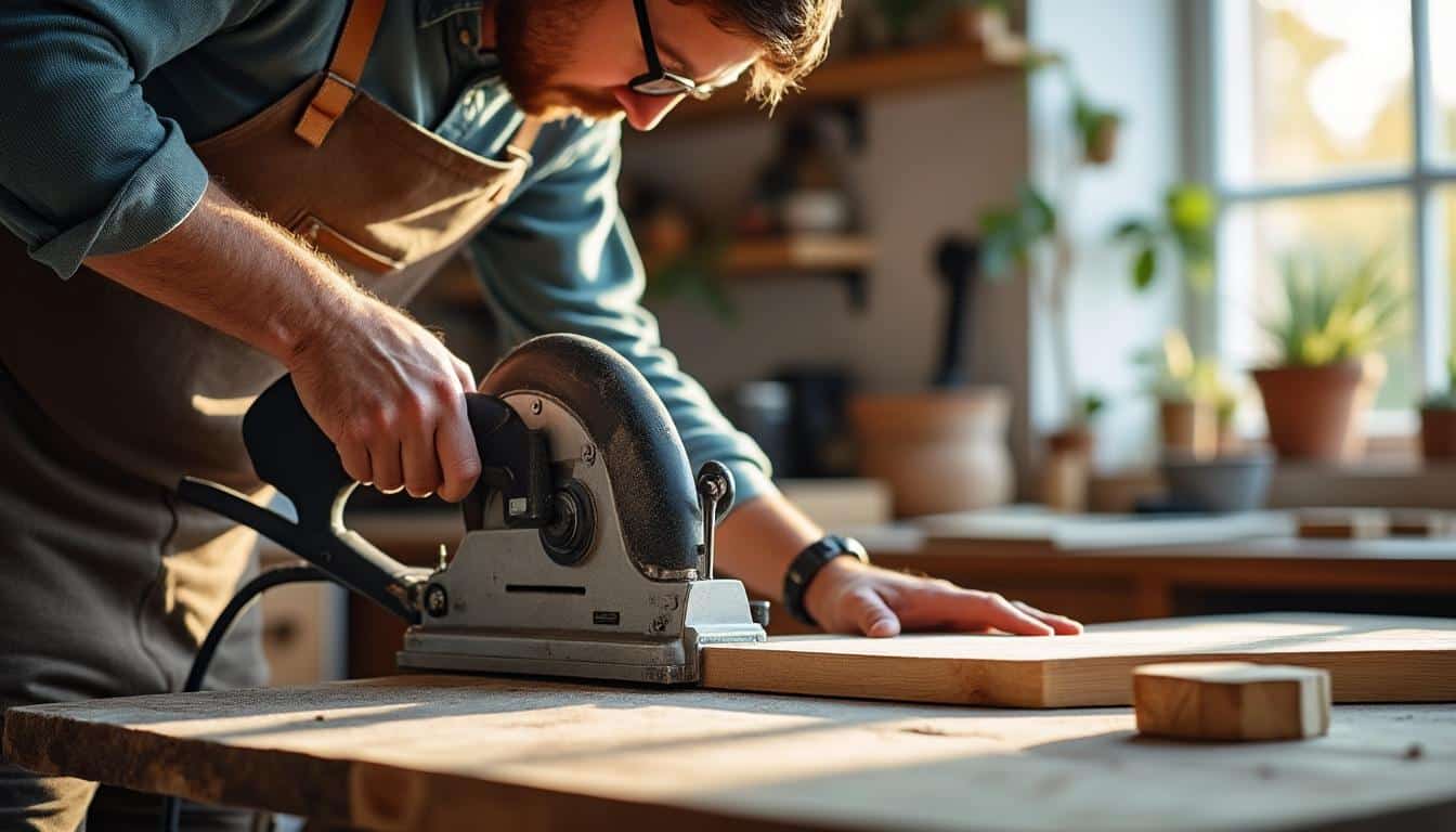 Illustration: Comment fonctionne une scie à onglet manuelle professionnelle et quelles sont ses caractéristiques techniques ?