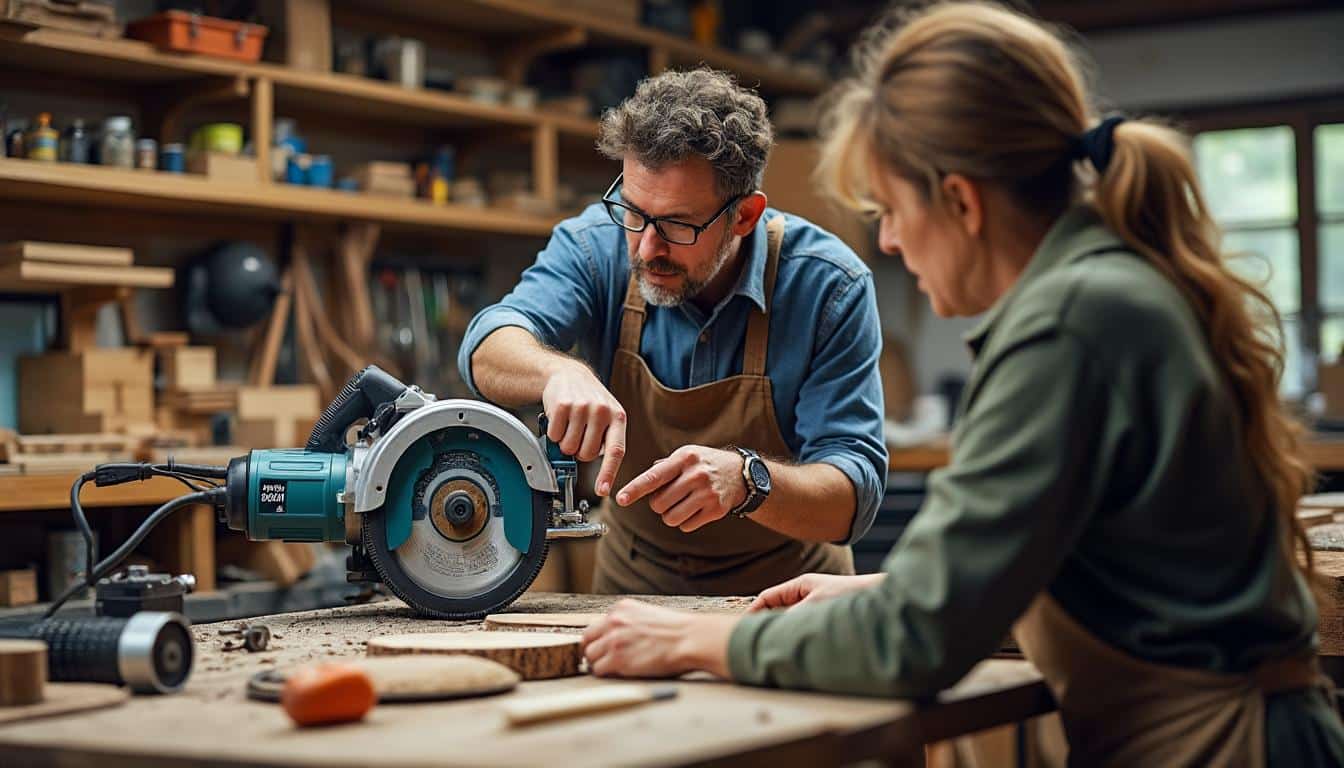 Illustration: Comprendre le fonctionnement et les composants essentiels de la scie circulaire CMS