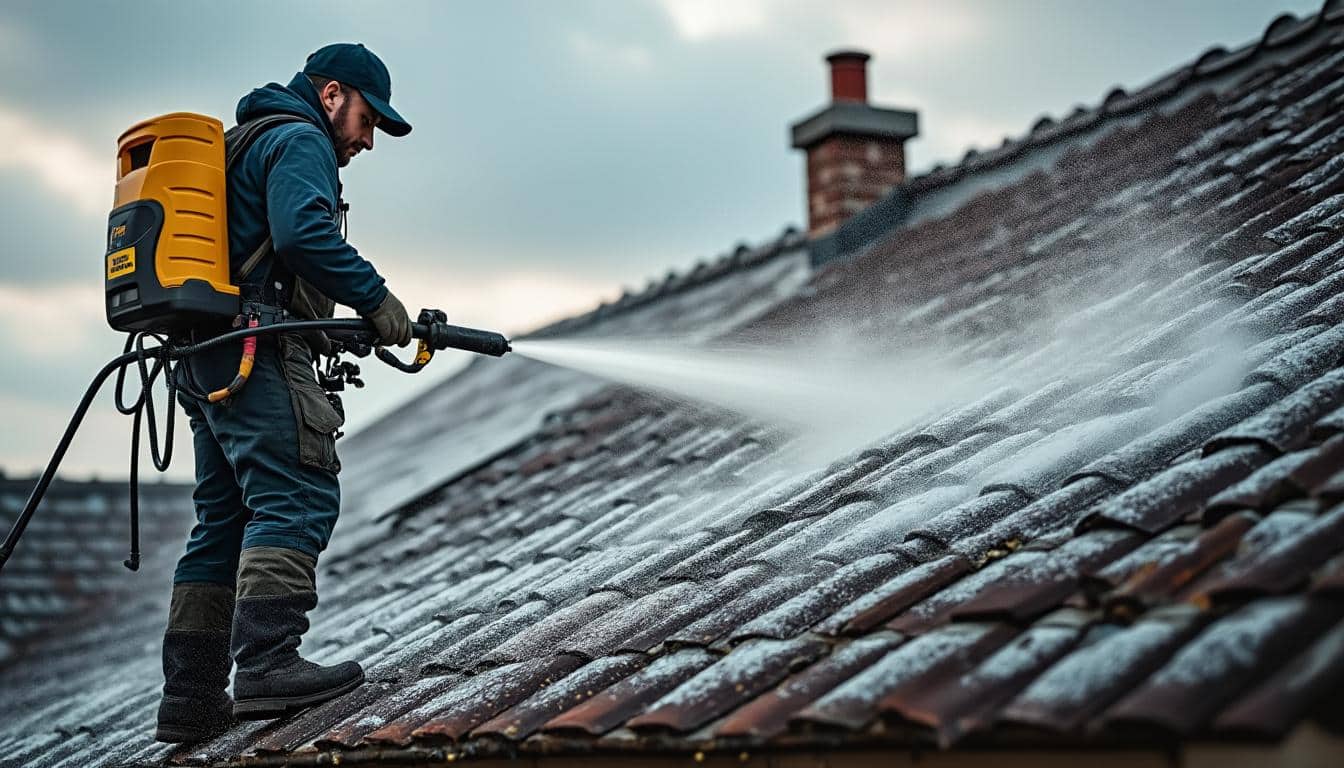 Illustration: Pourquoi le nettoyage des tuiles au karcher peut présenter des risques sérieux