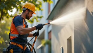 Perche télescopique 10m toiture : accès sécurisé et entretien facile