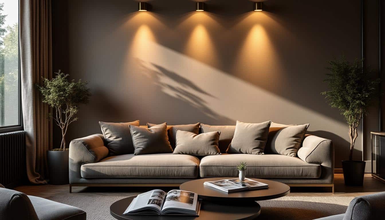 Applique murale de salon puissante : lumière intense et design élégant