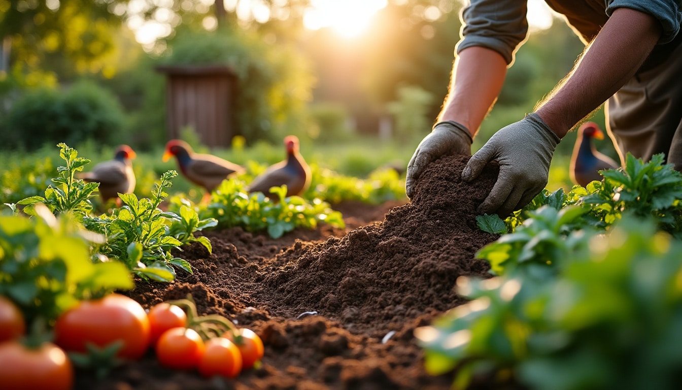 Illustration: Pourquoi choisir la fiente de poule comme engrais naturel dans votre jardin ?