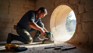 Faire un trou de 10 cm dans un mur porteur : guide sécurisé et conseils